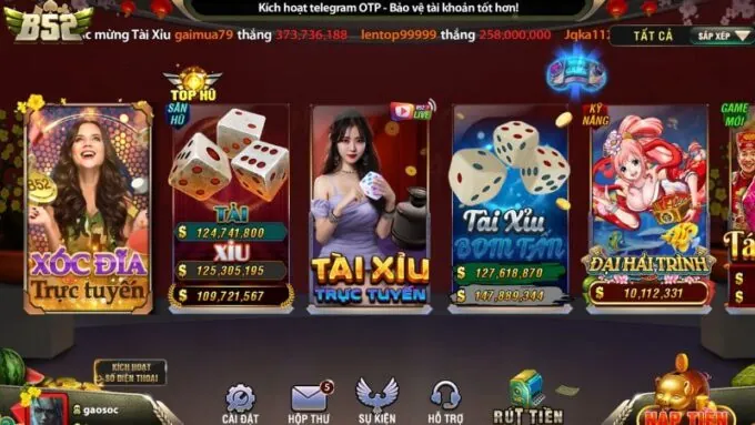 Trò Chơi Trực Tuyến B52 Club